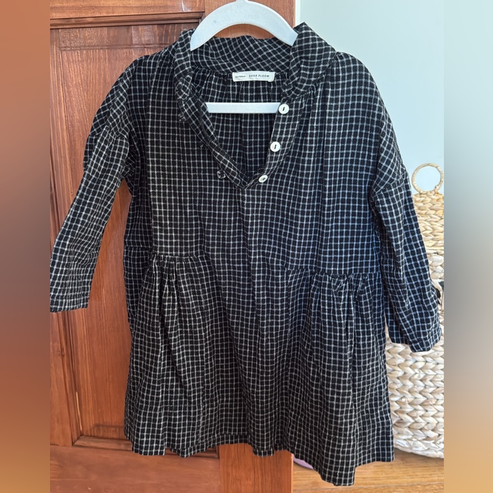 Soor Ploom Black and White Plaid Dress